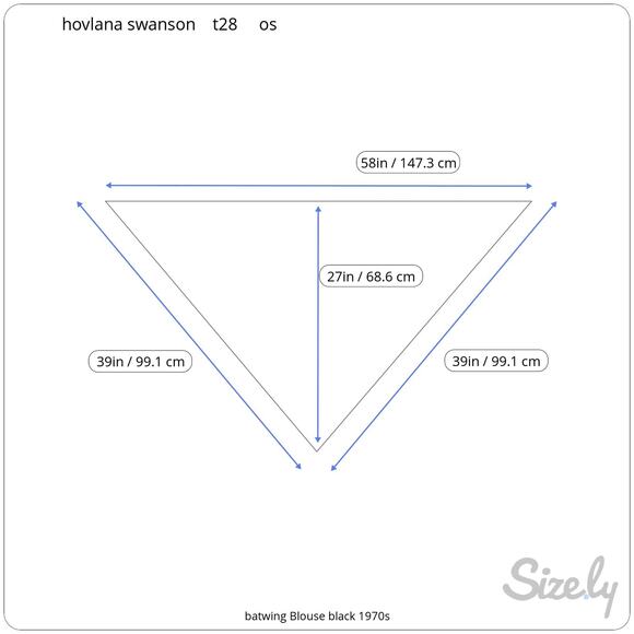 batwing Blouse black 1970s - Picture 8 of 8